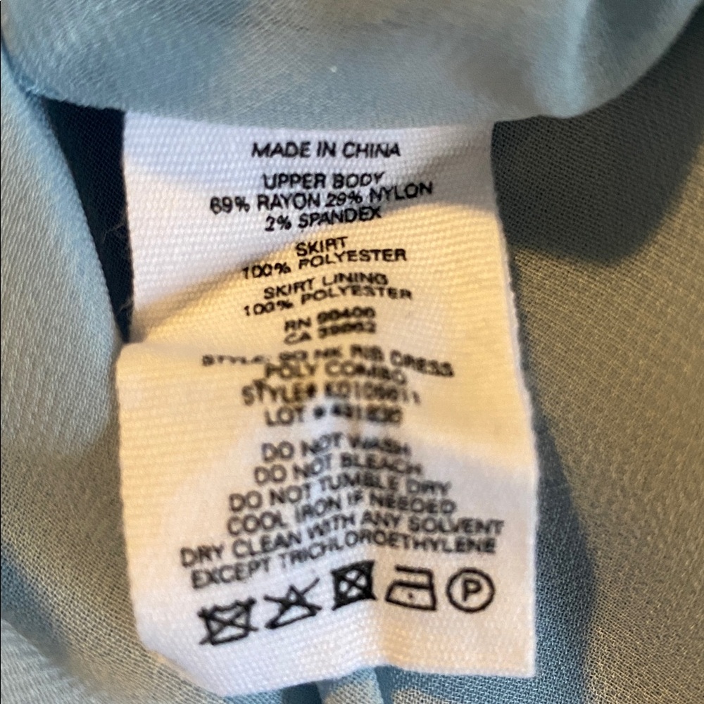 Theory Light Blue Ribbed Midi Dress Medium - Picture 5 of 5